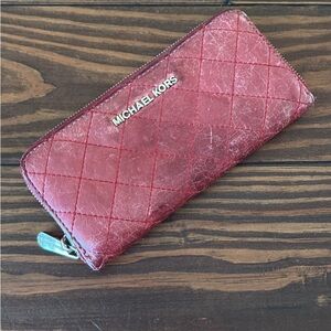 Michael Kors Cherry Quilted Wallet